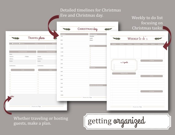 2022 Easy Printable Christmas Organizer Ultimate 2022 Printable Christmas Planner All-In-One | Etsy