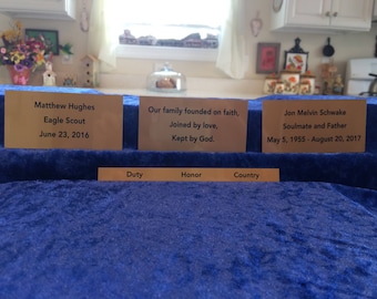 ENGRAVING  (Nameplate, Glass, or Wood)