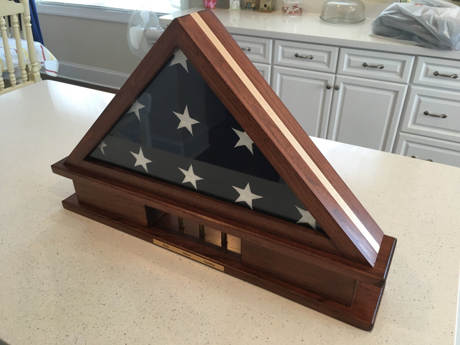 Flag Display Case with Inset and Centered Shell Casings with Etsy