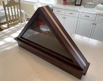 Memorial Flag Display Case with Maple Inlay