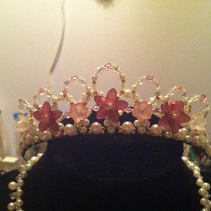Pink flower tiara