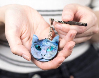 Acrylic Cat Keyring Gift