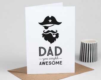 Awesome Pirate Fathers Day Card