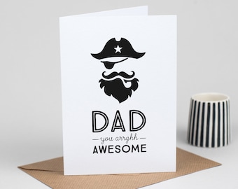 Awesome Pirate Fathers Day Card