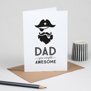 Awesome Pirate Fathers Day Card image 1