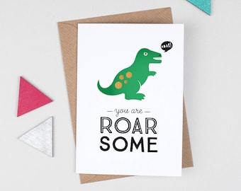 Dinosaur Valentine Card, Funny Valentines Humour card, Romantic Love Card, Jurassic Retro Kids Birthday Card, Awesome card for boyfriend