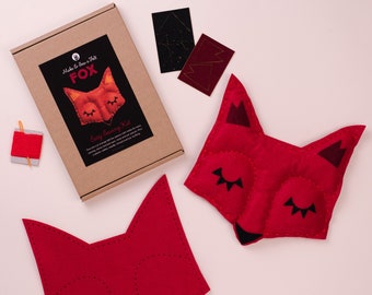 Fox Sewing Craft DIY Kit For Children, Make a Felt Woodland Animal for Kids, Christmas Gift for Girls and Boys