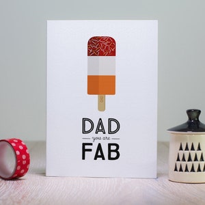 Tarjeta divertida para el Día del Padre, fabulosa tarjeta de cumpleaños con piruleta para papá, tarjeta retro, tarjeta para el primer Día del Padre de una hija o un hijo, linda tarjeta para papá.