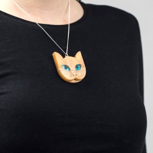 Ginger Cat Acrylic Necklace image 5