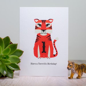 Carte 1er anniversaire Tigre