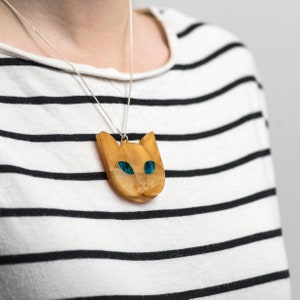 Ginger Cat Acrylic Necklace image 4