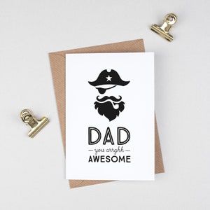 Awesome Pirate Fathers Day Card image 2