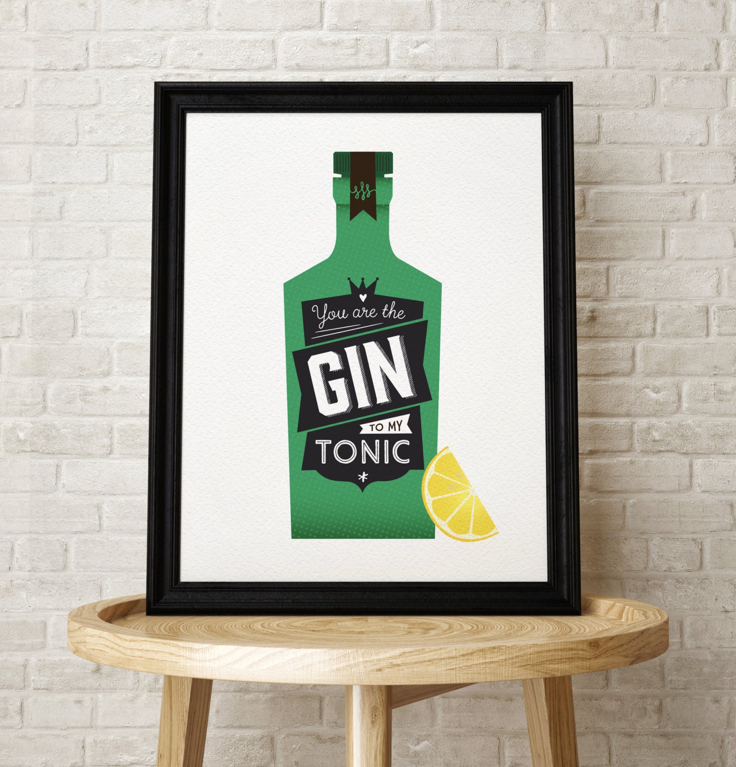 Gin & Tonic Print, Cocktail Poster, Retro Kitchen Print, You Are the Gin to  My Tonic, Vintage Design, Anniversary Gift, Gin Gift for Her - Etsy