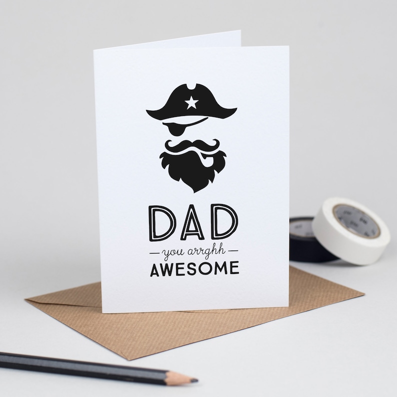 Awesome Pirate Fathers Day Card image 3