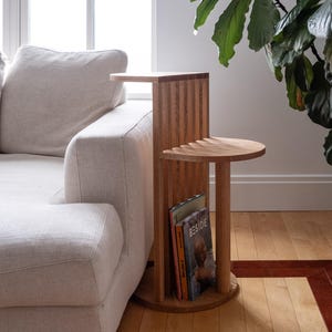 Aube Side Table - Mid Century Modern & Japandi inspired end table and nightstand - Sofa table