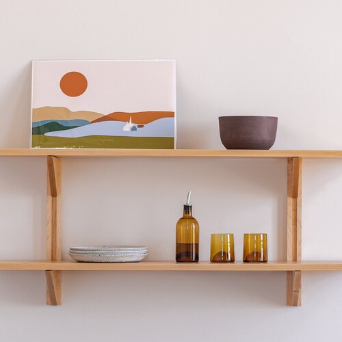 Modular Solid Wood Floating Shelves Handmade in Canada Etsy
