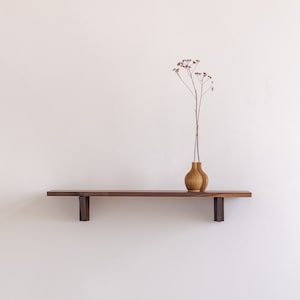 Leo I - Tiny Floating Shelf || Handmade in Canada || Japandi MCM Modern Mid-Century Decor || 1 Shelf