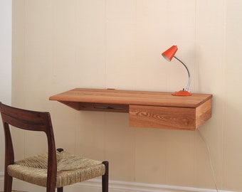 Floating Desk (36") || Mid-Century Japandi inspired Wall-mounted workstation