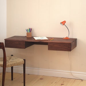 Floating Desk (48") || Mid-Century Japandi inspired Wall-mounted workstation