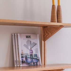 CLARA II Customizable Wall Shelves || Handmade in Canada || Japandi MCM Modern Mid-Century Decor