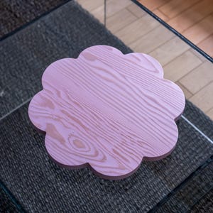 Handmade Solid Wood Lazy Susan: Rotating Cake Stand, Memphis Retro Style