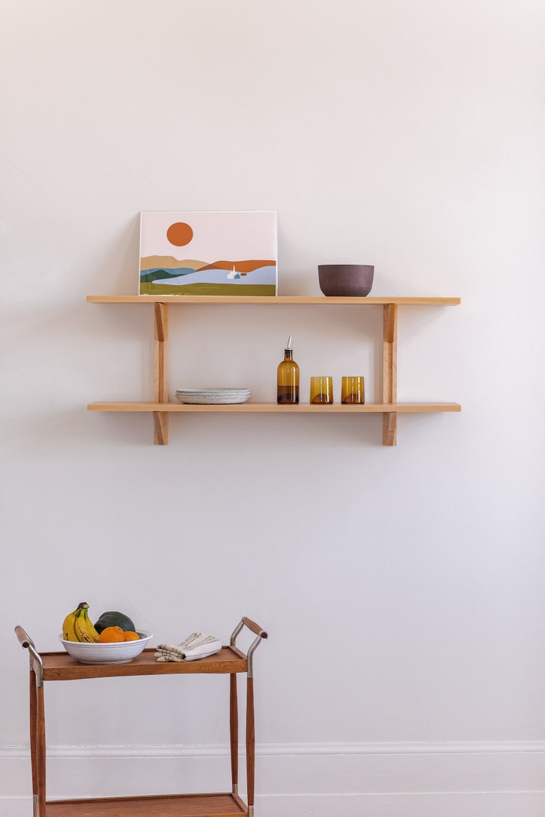 Modular Solid Wood Floating Shelves Handmade in Canada Etsy