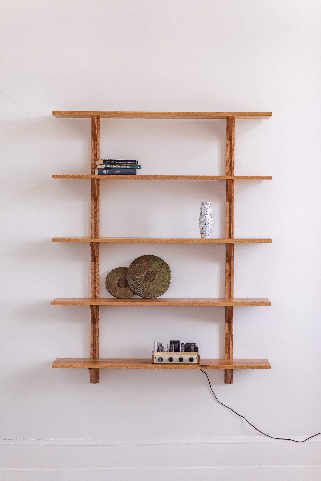Solid Wood Floating Shelves: Japandi Mid-century Modern Decor - Etsy