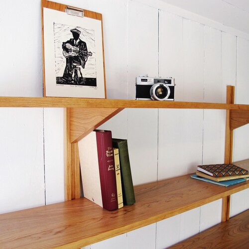 CLARA 3 SHELVES Modular Shelving Wall Mounted Bookshelves Etsy