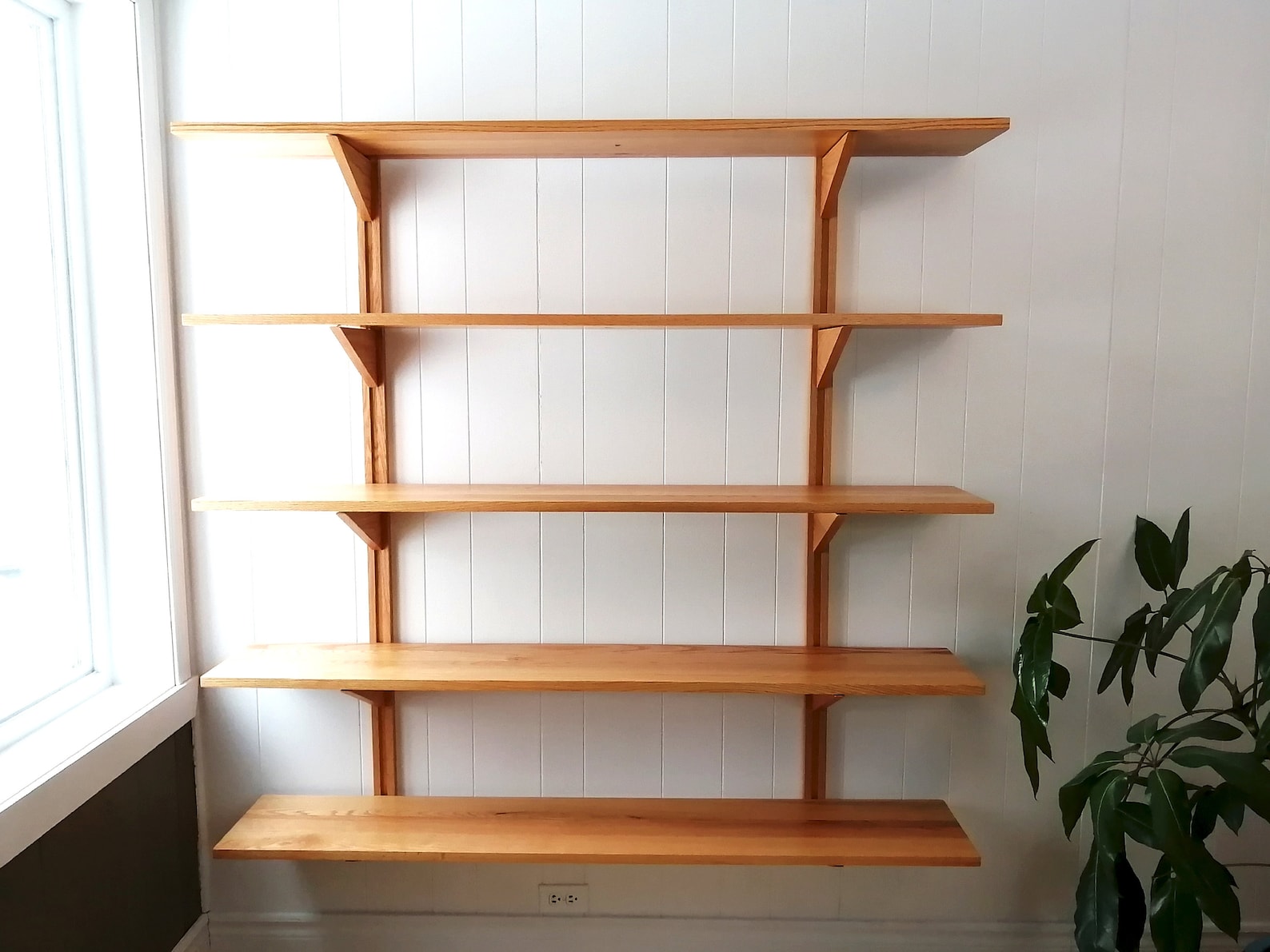 CLARA 5 SHELVES Modular shelving Wall mounted bookshelves | Etsy