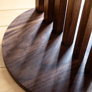 Solid Wood Two-Tier Side Table: Mid-Century Modern Japandi Coffee Table image 4