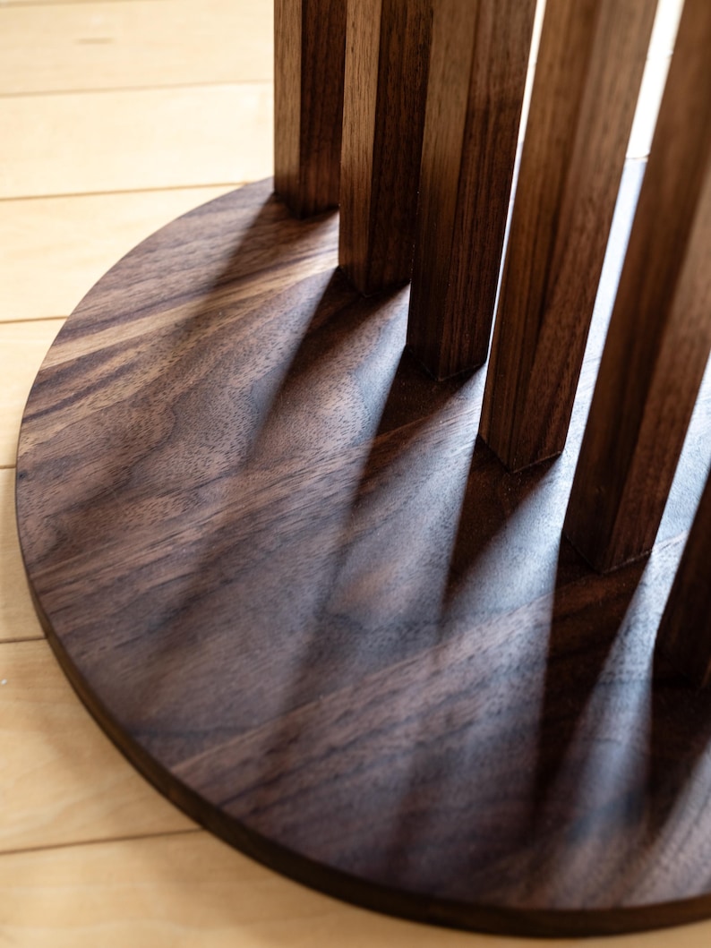 Solid Wood Two-Tier Side Table: Mid-Century Modern Japandi Coffee Table image 4