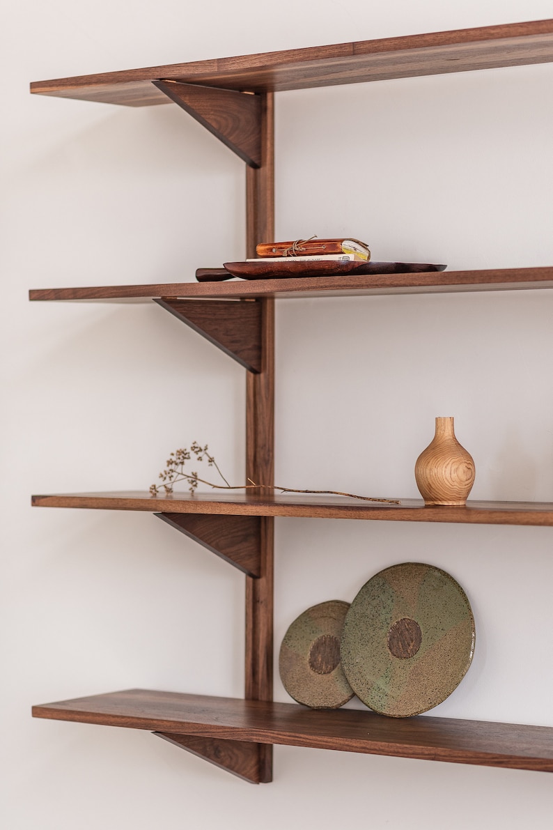 Modular Solid Wood Floating Shelves Handmade in Canada Etsy