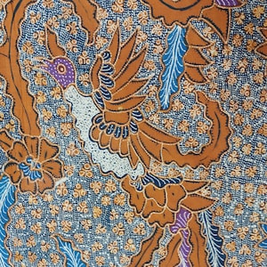 Vintage Indonesian Hand Drawn Navy Tribusana Batik Pagi Sore (Day and Night)