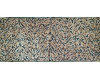 Unique Indonesian Hand Drawn Javanese Batik from Solo, Batik Pisan Bali Sogan Muda
