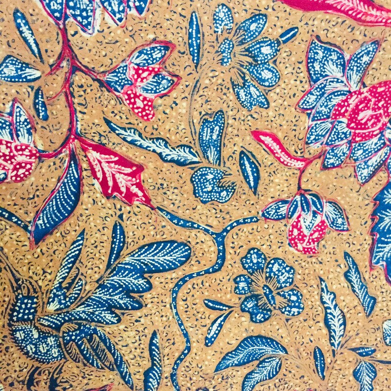 Vintage Indonesian Hand Drawn Javanese Batik, Batik Tiga Negri Nj. SIE ...