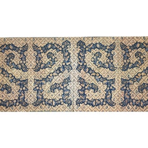 Antique Indonesian Hand Drawn Batik with Flower (Buketan) on Sidomukti Background