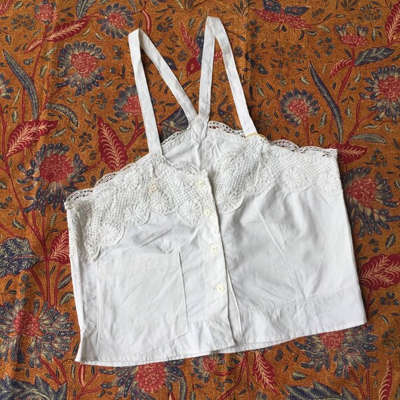 Vintage Indonesian Camisole with Dutch Lace