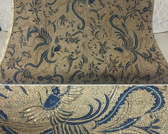 Indonesische Hand gezeichnet javanische Batik Sogan Ukel mit Phoenix