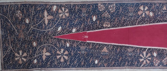 Vintage Old Indonesian Hand Drawn Shawl Banyumasan