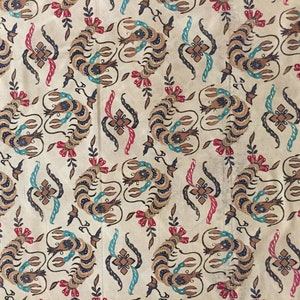Vintage Indonesian Hand Drawn Javanese Batik with Lobster
