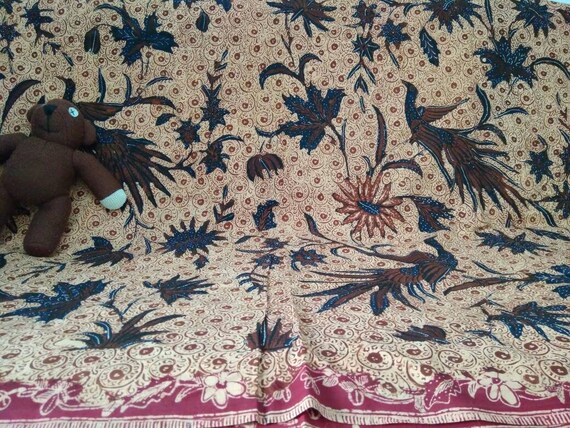 Vintage Hand Drawn Banyumas Batik with Phoenix and