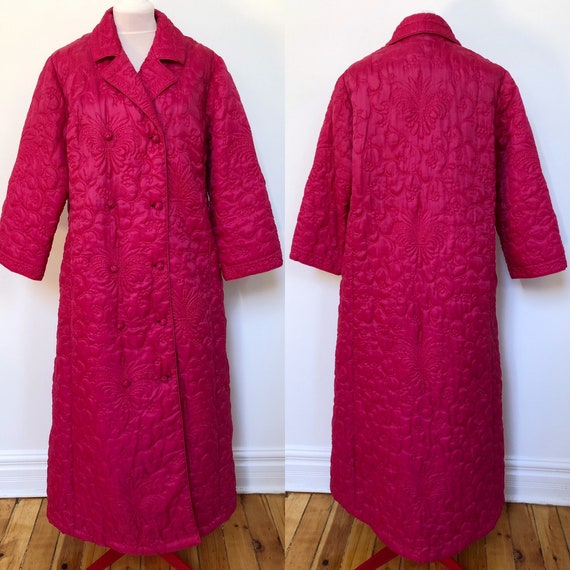 Medium 1960's Quilted Pink Housecoat - Vintage Lou