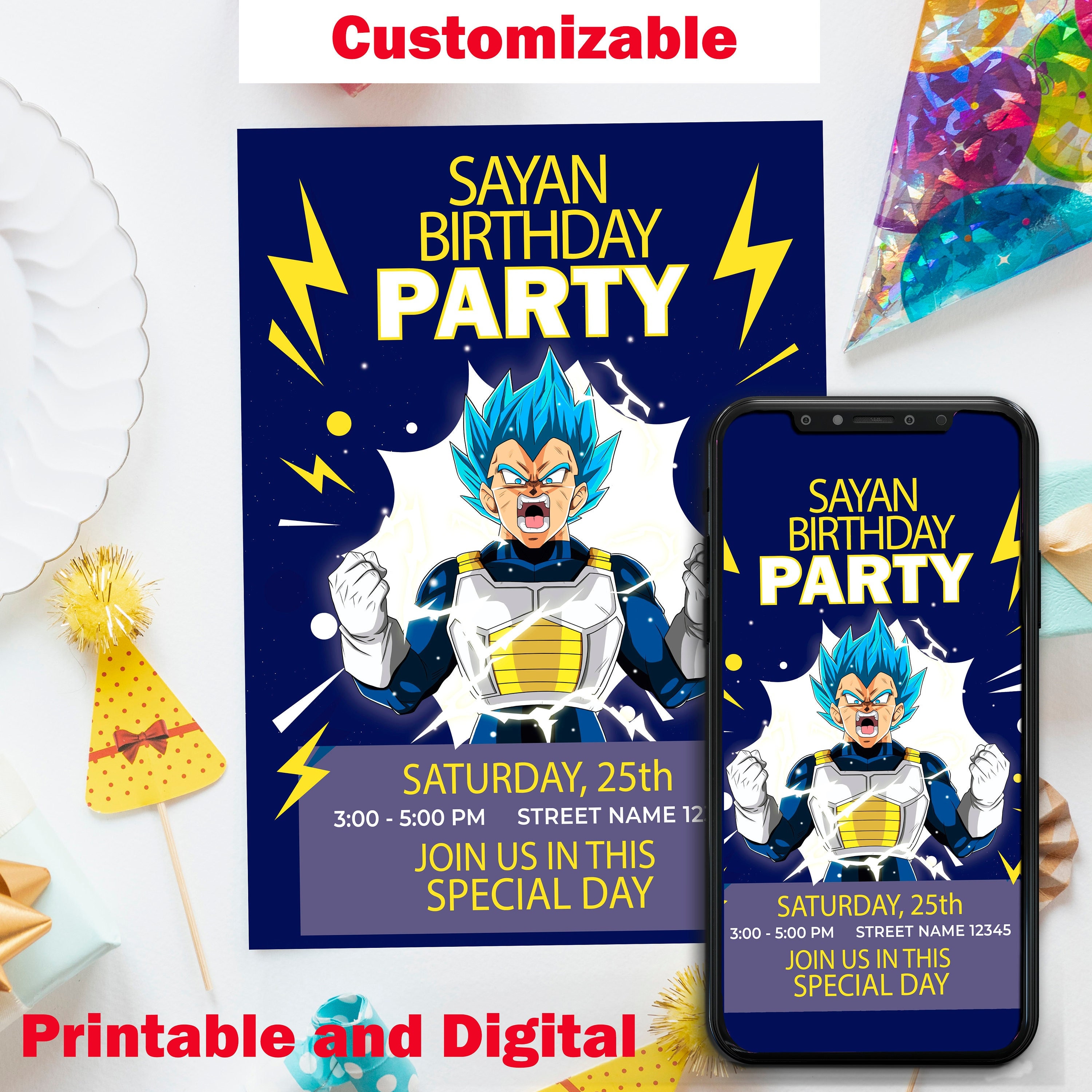 2025 Calendar Anime Character Birthday Invitation Amity