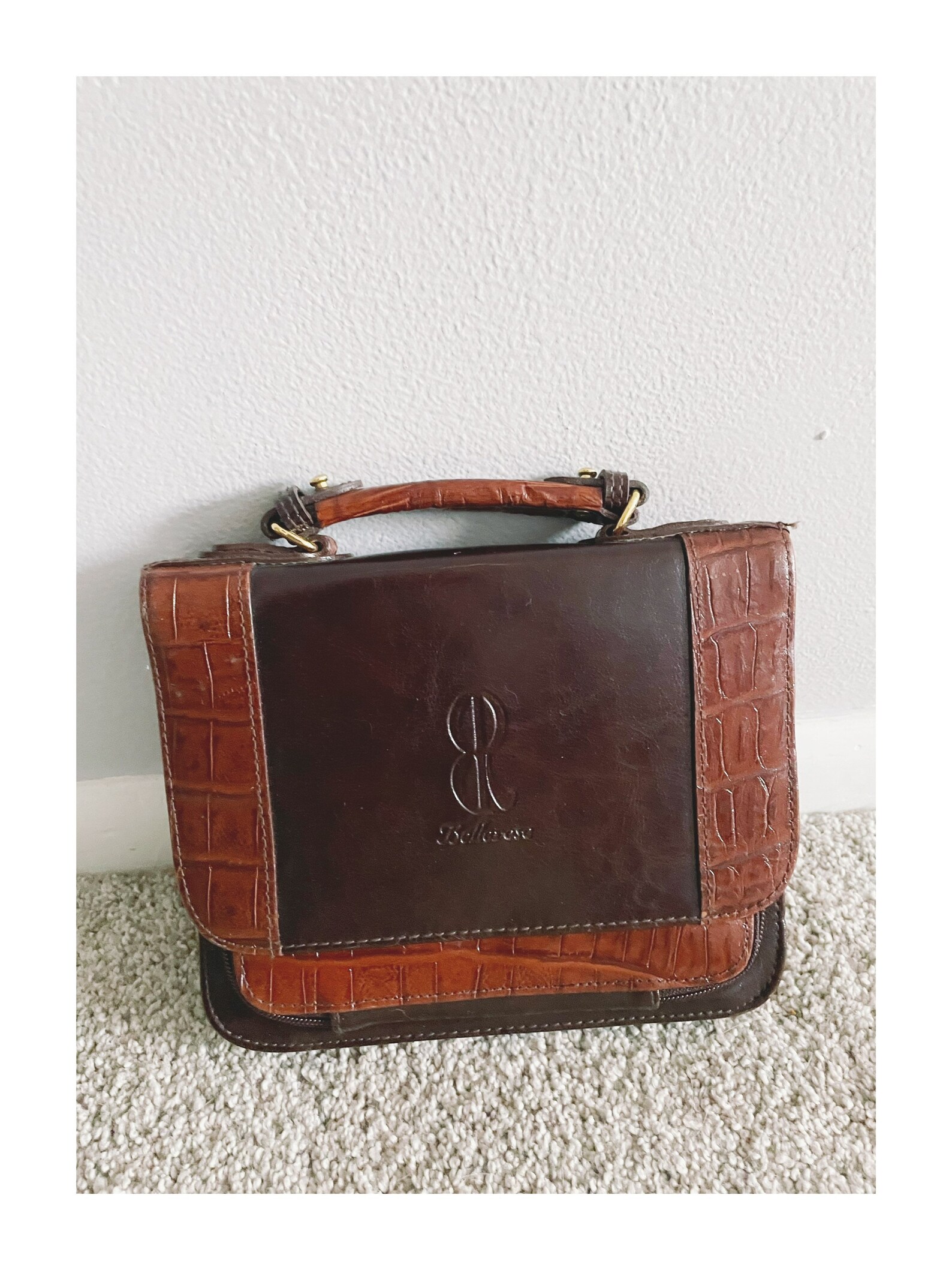 bellerose leather briefcase