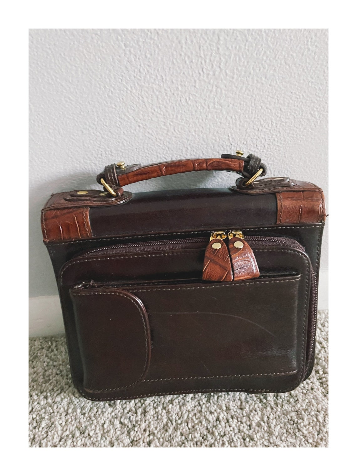 bellerose leather briefcase