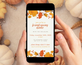 Friendsgiving Invitation, Friendsgiving Menu, Friendsgiving Welcome Sign, Friendsgiving Bundle