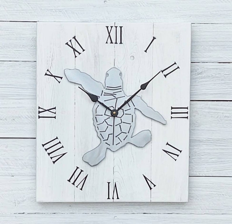Turtle Wall Clock Etsy