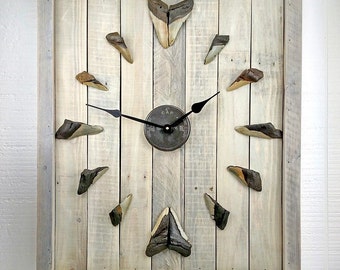 Megalodon Shark Tooth Clock (CL31-DW-MEG)
