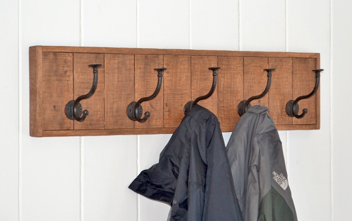 Rustic Wooden Coat Rack - Etsy