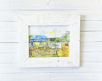 Fishy fishy Southport North Carolina         Local coastal art with 17x21-in handmade picture frame.